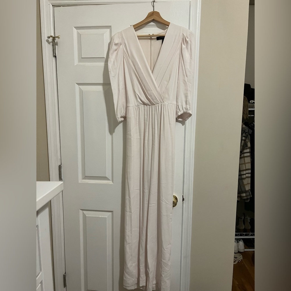 NWT BCBG White wide leg jumpsuit perfect for spring/fall/winter bridal shower
